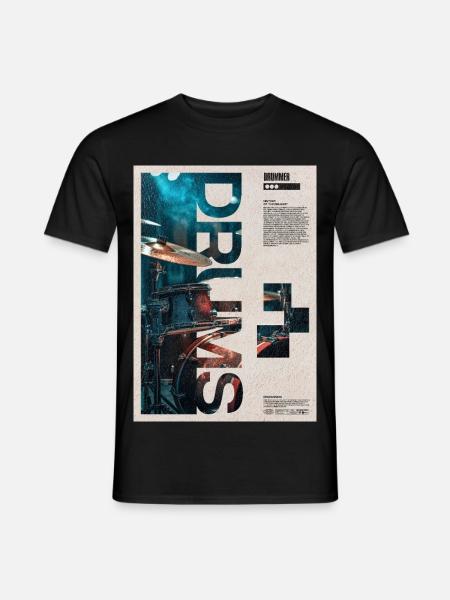 Trommel-Collage-Trommlerkunst - Männer T-Shirt - Schwarz