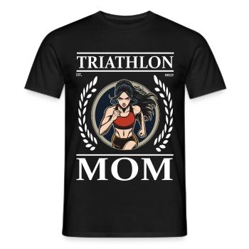 Triathlon Mom - Mutter und Triathletin - Männer T-Shirt - Schwarz - Vorne - AI Model Male 178 light (178cm)