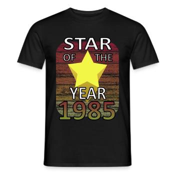 Star Year 1985 Birthday Shirt Legend - Men's T-Shirt - black - Front - AI Model Male 178 light (178cm)