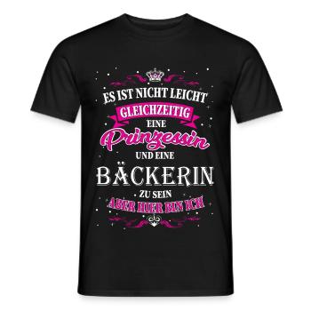 Pas seulement être une boulangère et une princesse - T-shirt homme - noir - Devant - AI Model Male 178 light (178cm)