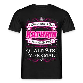 Quality feature Kathrin simply first-class - Men's T-Shirt - black - Front - AI Model Male 178 light (178cm)