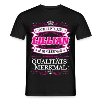 Quality feature Lillian simply first-class - Men's T-Shirt - black - Front - AI Model Male 178 light (178cm)