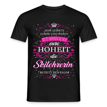 Votre Altesse le moniteur de ski entre dans la salle - T-shirt homme - noir - Devant - AI Model Male 178 light (178cm)