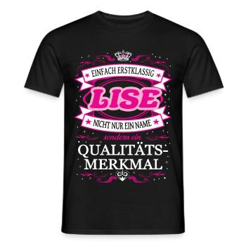 Quality feature Lise simply first-class - Men's T-Shirt - black - Front - AI Model Male 178 light (178cm)