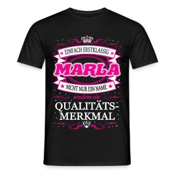 Quality feature Marla simply first-class - Men's T-Shirt - black - Front - AI Model Male 178 light (178cm)
