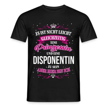 Pas seulement être un répartiteur et une princesse - T-shirt homme - noir - Devant - AI Model Male 178 light (178cm)