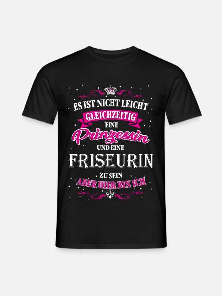 Coiffeur et Princesse - T-shirt homme - noir