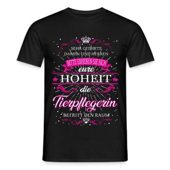 Your Highness the zookeeper enters the room - Men's T-Shirt - black - Front - AI Model Male 178 light (178cm)