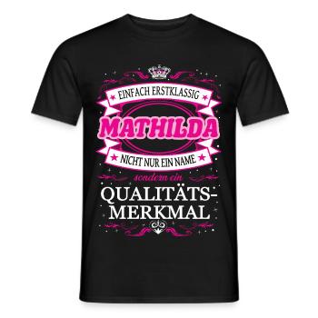 Quality feature Mathilda simply first-class - Men's T-Shirt - black - Front - AI Model Male 178 light (178cm)
