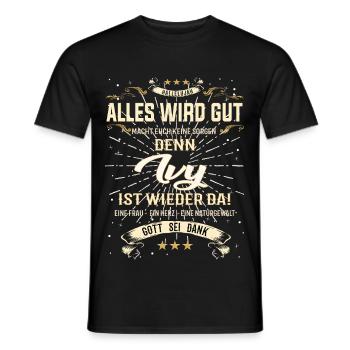 Alles wird gut denn Ivy Ist da Outfit - Männer T-Shirt - Schwarz - Vorne - AI Model Male 178 light (178cm)