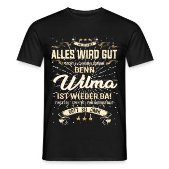 Alles wird gut denn Wilma Ist da Outfit - Männer T-Shirt - Schwarz - Vorne - AI Model Male 178 light (178cm)