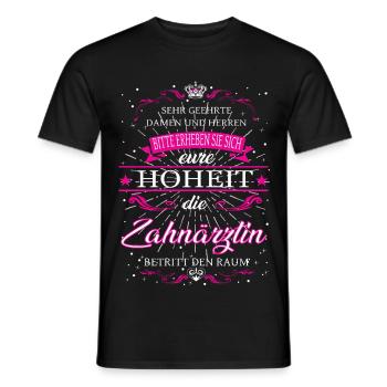 Votre Altesse le dentiste entre dans la pièce - T-shirt homme - noir - Devant - AI Model Male 178 light (178cm)
