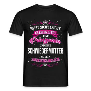 Mother-in-law and princess - Men's T-Shirt - black - Front - AI Model Male 178 light (178cm)