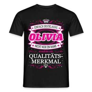 Quality feature Olivia simply first-class - Men's T-Shirt - black - Front - AI Model Male 178 light (178cm)