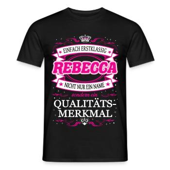Quality feature Rebecca simply first-class - Men's T-Shirt - black - Front - AI Model Male 178 light (178cm)