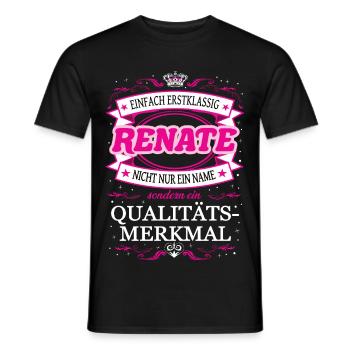 Quality feature Renate simply first-class - Men's T-Shirt - black - Front - AI Model Male 178 light (178cm)