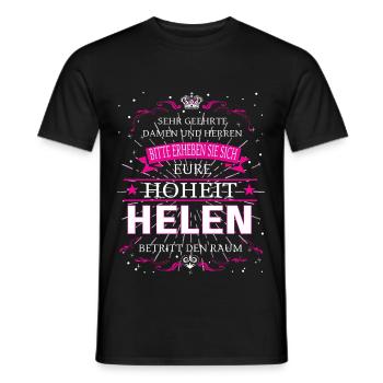 Votre Altesse Hélène entre dans la pièce - T-shirt homme - noir - Devant - AI Model Male 178 light (178cm)