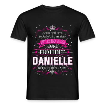 Votre Altesse Danielle entre dans la pièce - T-shirt homme - noir - Devant - AI Model Male 178 light (178cm)