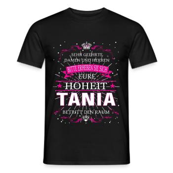 Votre Altesse Tania entre dans la pièce - T-shirt homme - noir - Devant - AI Model Male 178 light (178cm)