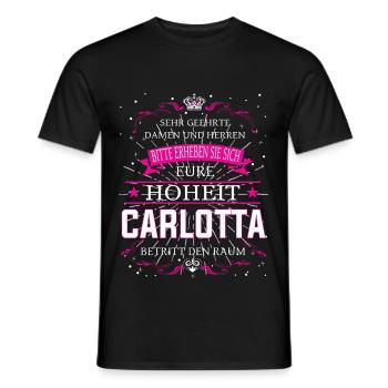 Votre Altesse Carlotta entre dans la pièce - T-shirt homme - noir - Devant - AI Model Male 178 light (178cm)