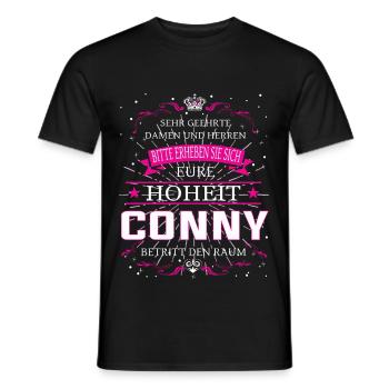 Votre Altesse Conny entre dans la pièce - T-shirt homme - noir - Devant - AI Model Male 178 light (178cm)