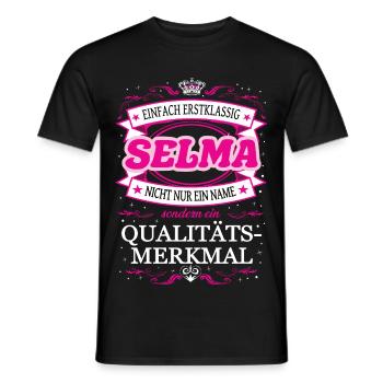 Qualitätsmerkmal Selma einfach Erstklassig - Männer T-Shirt - Schwarz - Vorne - AI Model Male 178 light (178cm)