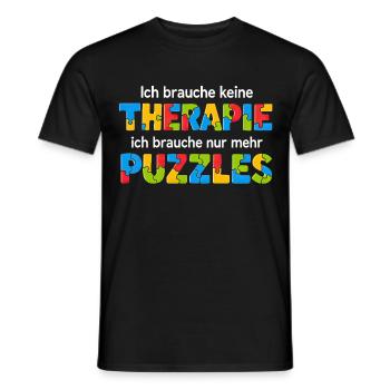 Funny Puzzle Saying - Men's T-Shirt - black - Front - AI Model Male 178 light (178cm)