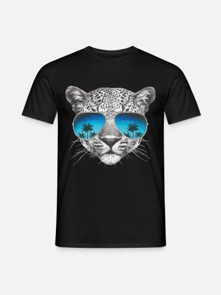 Animal Planet Leopard "Cool" - Men's T-Shirt - black