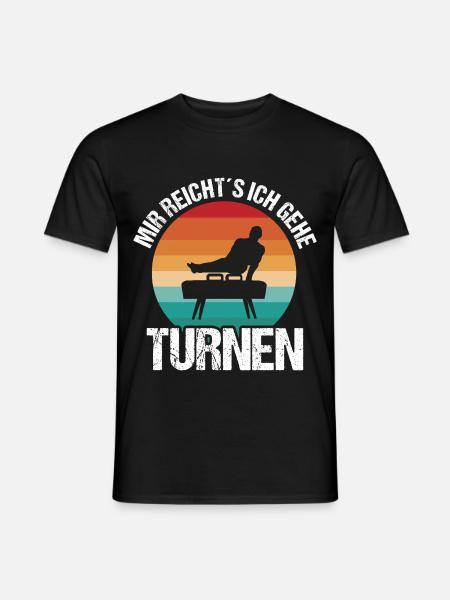 Gymnastik Kunstturnen Pauschenpferd - Männer T-Shirt - Schwarz