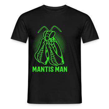 Mantis Gottesanbeter Gottesanbeterin - Männer T-Shirt - Schwarz - Vorne - AI Model Male 178 light (178cm)