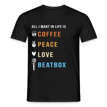 Beatbox - Männer T-Shirt - Schwarz - Vorne - AI Model Male 178 light (178cm)