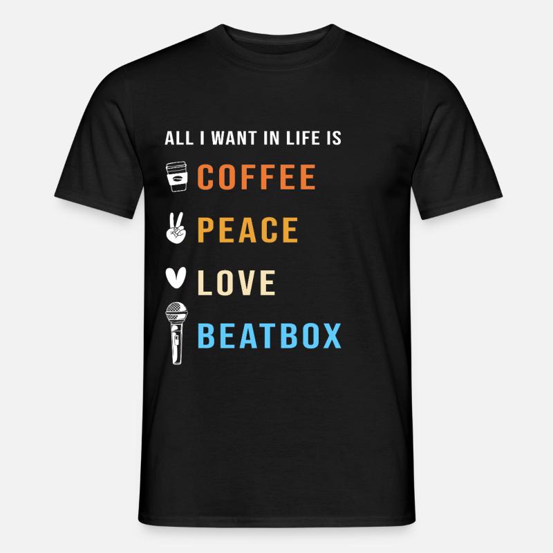 Beatbox - Männer T-Shirt - Schwarz