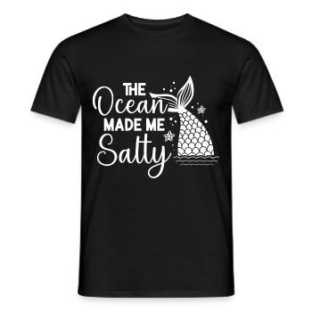 The Ocean Made Me Salty - Men's T-Shirt - black - Front - AI Model Male 178 light (178cm)