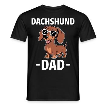 Teckel disant teckel papa drôle teckel cadeau - T-shirt homme - noir - Devant - AI Model Male 178 light (178cm)