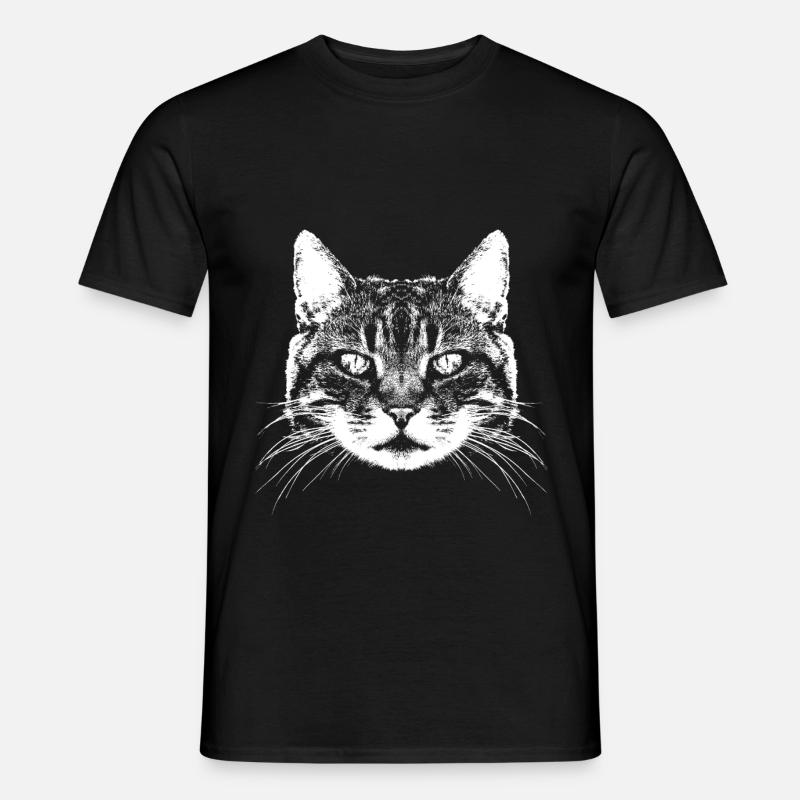 Katze / Cat / Main coon - Männer T-Shirt - Schwarz