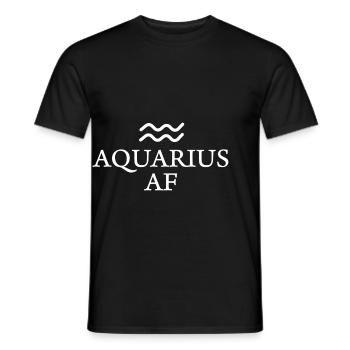 Wassermann AF Lustige Astrologie Minimalist Zodiac - Männer T-Shirt - Schwarz - Vorne - AI Model Male 178 light (178cm)