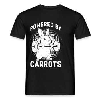Powered By Carrots Funny Easter Sunday Workout Gym - Männer T-Shirt - Schwarz - Vorne - AI Model Male 178 light (178cm)