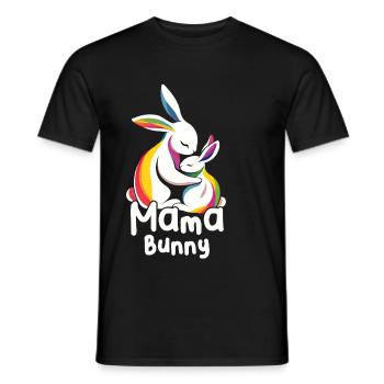Joyeuses Pâques Mama Lapin LGBTQ Mois de la Fierté Lapin - T-shirt homme - noir - Devant - AI Model Male 178 light (178cm)