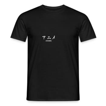 Anime en Kanji Japonais Esthétique Minimaliste - T-shirt homme - noir - Devant - AI Model Male 178 light (178cm)