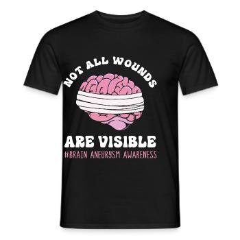 Gehirn Aneurysma - Männer T-Shirt - Schwarz - Vorne - AI Model Male 178 light (178cm)