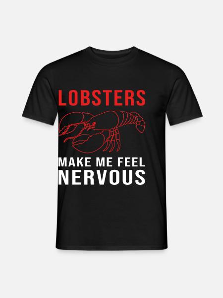 Hummer Meeresfrüchte Lobster Languste - Männer T-Shirt - Schwarz