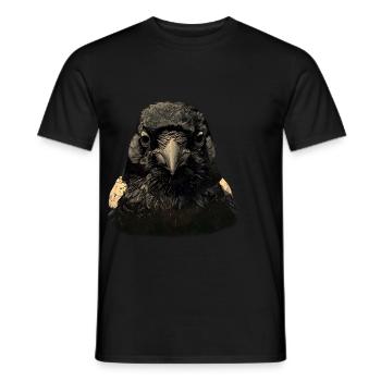 Realistische Elster Vogel Kopf Retro Vintage - Männer T-Shirt - Schwarz - Vorne - AI Model Male 178 light (178cm)