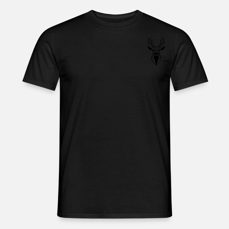 Reh - Männer T-Shirt - Schwarz