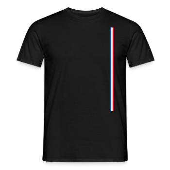Frankreich Stil Streifen - Männer T-Shirt - Schwarz - Vorne - AI Model Male 178 light (178cm)
