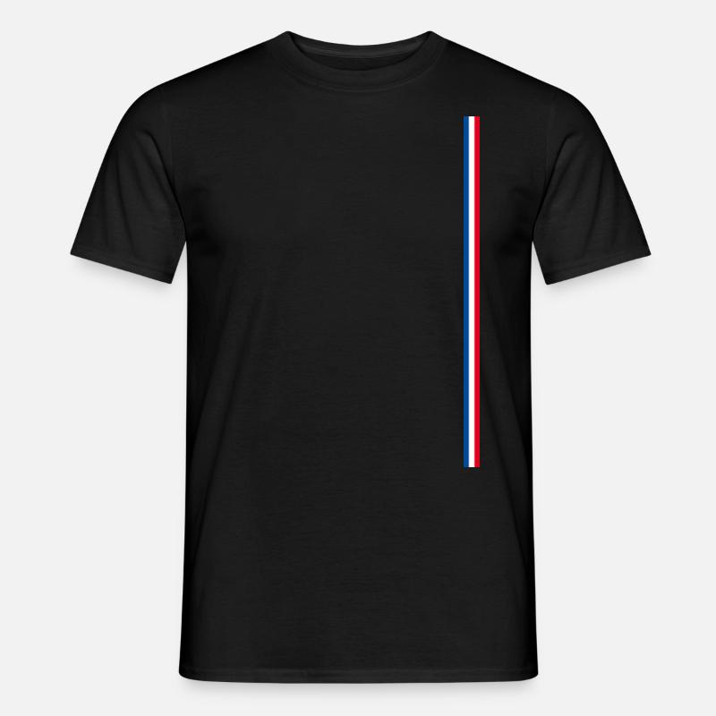 Frankreich Stil Streifen - Männer T-Shirt - Schwarz