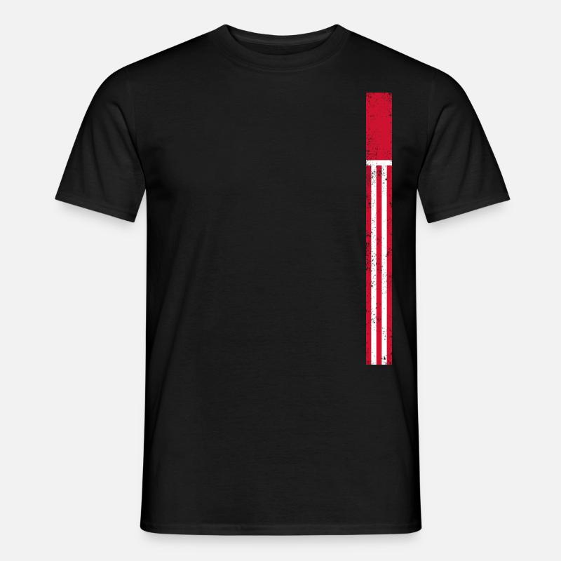 Eindhoven Streifen - Männer T-Shirt - Schwarz