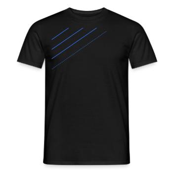 Blue Stripes - Men's T-Shirt - black - Front - AI Model Male 178 light (178cm)