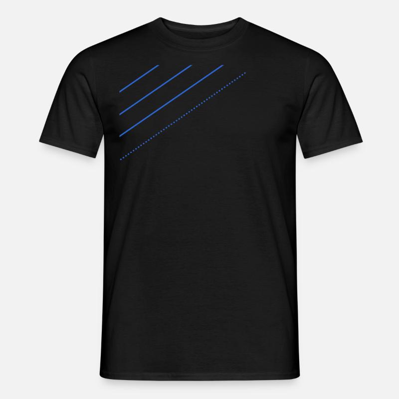 Blue Stripes - Männer T-Shirt - Schwarz