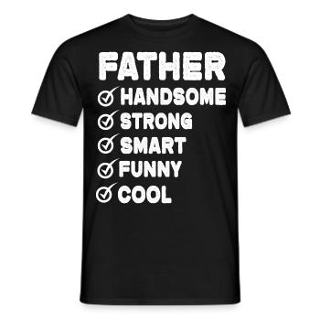 Father - Männer T-Shirt - Schwarz - Vorne - AI Model Male 178 light (178cm)