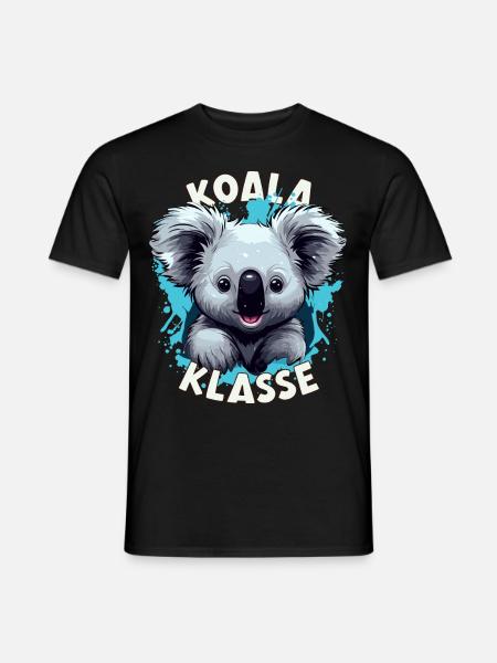 Cartoon Koalaklasse Grundschule Klassentier - Männer T-Shirt - Schwarz